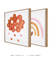 Quadros Decorativos Infantis Arco-Íris Nuvem Laranja Aquarela - Composição com 2 Quadros na internet