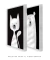 Quadros Decorativos Infantis Gato Branco e Urso Branco - Composição com 2 Quadros - loja online