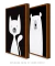 Quadros Decorativos Infantis Gato Branco e Urso Branco - Composição com 2 Quadros na internet