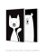 Quadros Decorativos Infantis Gato Branco e Urso Branco - Composição com 2 Quadros - Quadros Incríveis