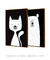 Imagem do Quadros Decorativos Infantis Gato Branco e Urso Branco - Composição com 2 Quadros