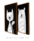Quadros Decorativos Infantis Gato Branco e Urso Branco - Composição com 2 Quadros - comprar online