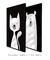 Quadros Decorativos Infantis Gato Branco e Urso Branco - Composição com 2 Quadros - loja online