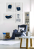 Quadros Decorativos Infantis Oceano Azul Marinho 30x42cm - Composição com 4 Quadros