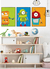 Quadros Decorativos Infantis Robôs - Composição com 3 Quadros