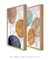Quadros Decorativos Manchas Orgânicas Aquarela - Composição com 2 Quadros