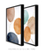 Quadros Decorativos Manchas Orgânicas Aquarela - Composição com 2 Quadros - Quadros Incríveis