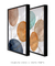 Quadros Decorativos Manchas Orgânicas Aquarela - Composição com 2 Quadros - loja online