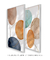 Quadros Decorativos Manchas Orgânicas Aquarela - Composição com 2 Quadros