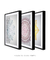Quadros Decorativos Mandalas Coloridas - Composição com 3 Quadros - Quadros Incríveis