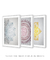 Quadros Decorativos Mandalas Coloridas - Composição com 3 Quadros - Quadros Incríveis