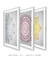 Quadros Decorativos Mandalas Coloridas - Composição com 3 Quadros