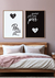 Quadros Decorativos Por Onde For Quero Ser Seu Par - Composição com 2 Quadros