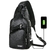 Carregamento USB Saco Peito Com Fone Headset Mens Multifunções Única Strap An