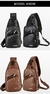 Carregamento USB Saco Peito Com Fone Headset Mens Multifunções Única Strap An