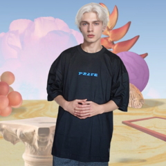 Camiseta Human Preta Oversized Comfort na internet