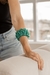 Bracelete Macramê Verde e Turquesa - Nangara