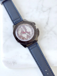 Reloj HM mapa azul (f.marron) - comprar online