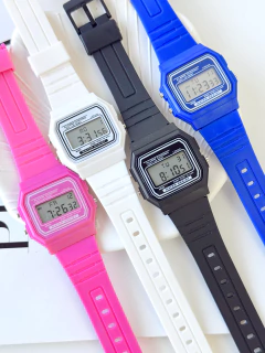 Reloj tipo casio goma (negro) - comprar online