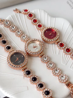 Reloj Isabella dorado (rojo) - tienda online