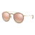 Lentes de Sol Ray-Ban Round Double Bridge 3647N 001/70 Dorado/Rosa Degrade Espejado