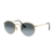 Lentes de Sol Ray-Ban Round 3447 001/3F Dorado/Azul Degrade