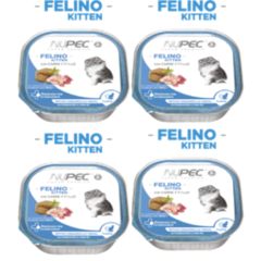 NUPEC ALIMENTO HÚMEDO FELINO KITTEN 4 CHAROLAS 100g c/u