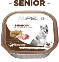 NUPEC ALIMENTO HÚMEDO PERRO SENIOR 4 CHAROLAS 100g c/u - comprar en línea