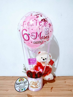 BOX CON ROSAS Y PELUCHE