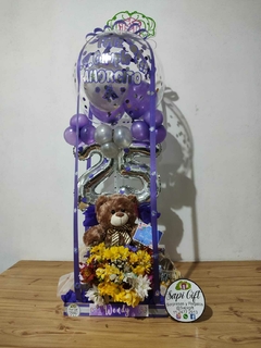 DESAYUNO CON BURBUJA Y FLORES