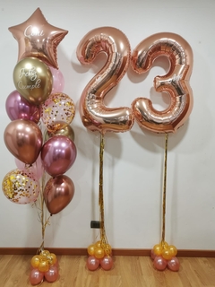 COMBO DE GLOBOS CON NUMERO PARA DECORAR