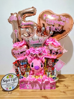 15 AÑOS STITCH Y ROSAS - tienda online