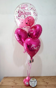 COMBO DE GLOBOS CON HELIO FELICES 15