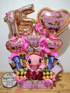 15 AÑOS STITCH Y ROSAS