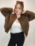 CAMPERA BECKIE PAÑO CHOCOLATE - comprar online