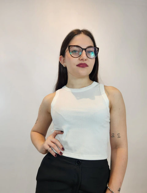 TOP MORLEY PICOT BLANCO