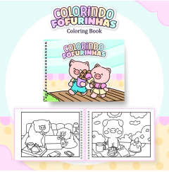 Colorindo fofurinhas - Livro de colorir - E K PERSONALIZADOS