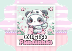 Atacado - Pandinhas - Livro de colorir - E K PERSONALIZADOS