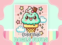 Colorindo Doces fofos - Livro de colorir - E K PERSONALIZADOS