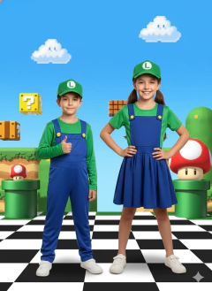Mario Bros niña rojo o verde - comprar online