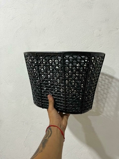 Canasto de plástico ovalado negro - comprar online