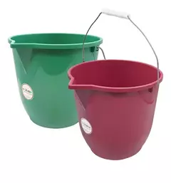 Balde 11lts COLORES manija alambre COLOR ROJO