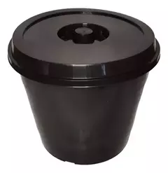 Cesto de Residuos con Tapa FLORIDA 16lts -negro-