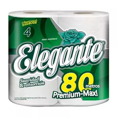 Papel Higiénico Elegante 4x80mts Hoja Simple