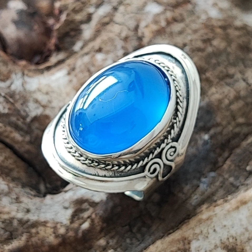 Anel Ágata Azul 05