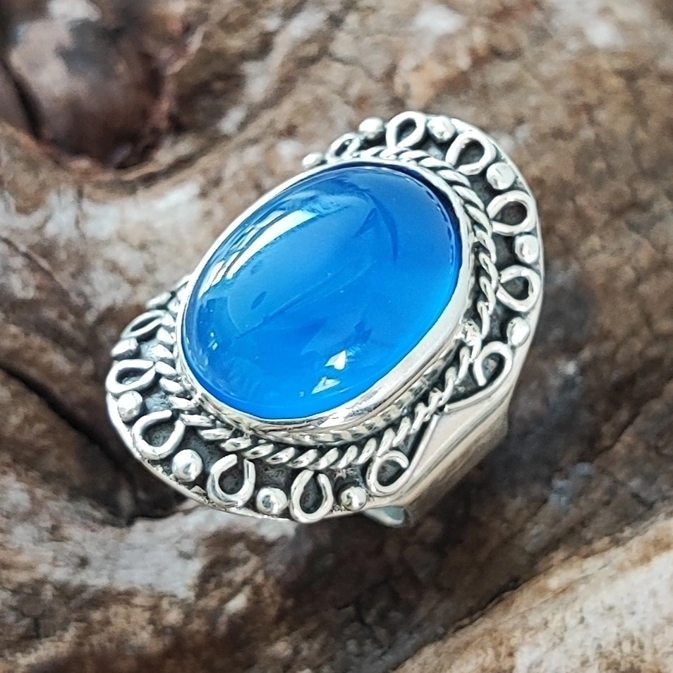 Anel Ágata Azul 03