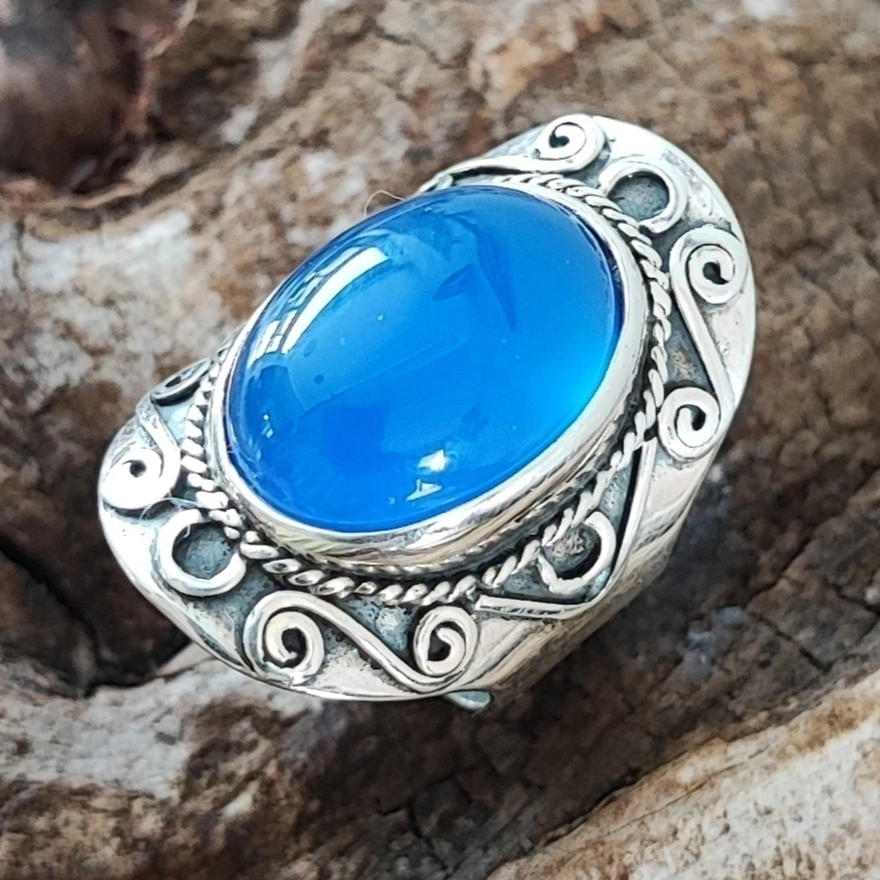 Anel Ágata Azul 02