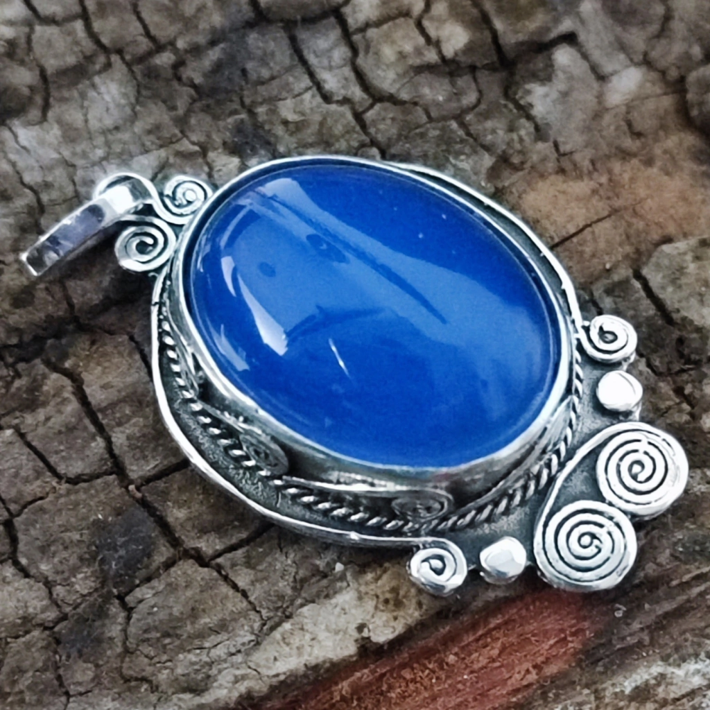 Pingente Ágata Azul 03
