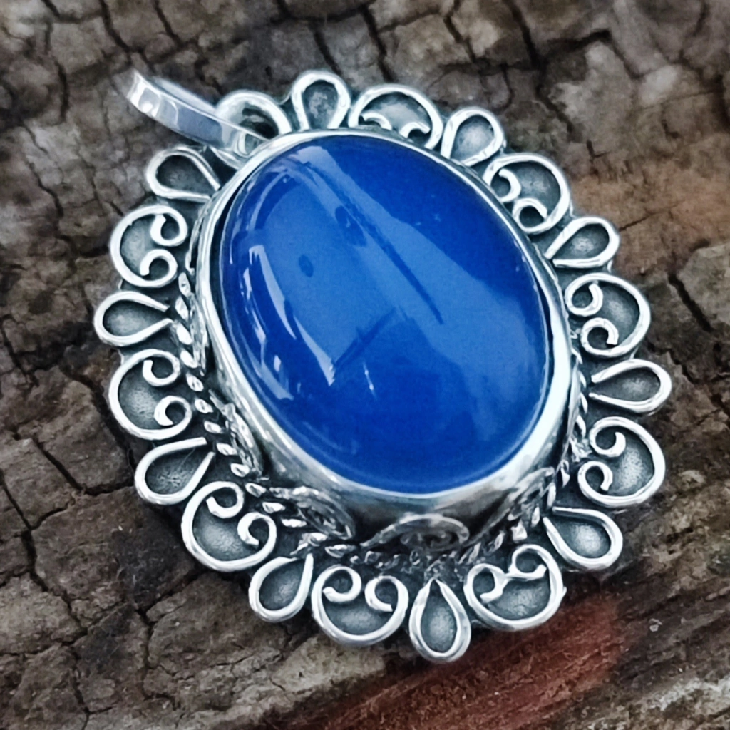 Pingente Ágata Azul 05