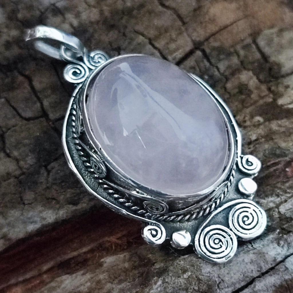 Pingente quartzo rosa 03